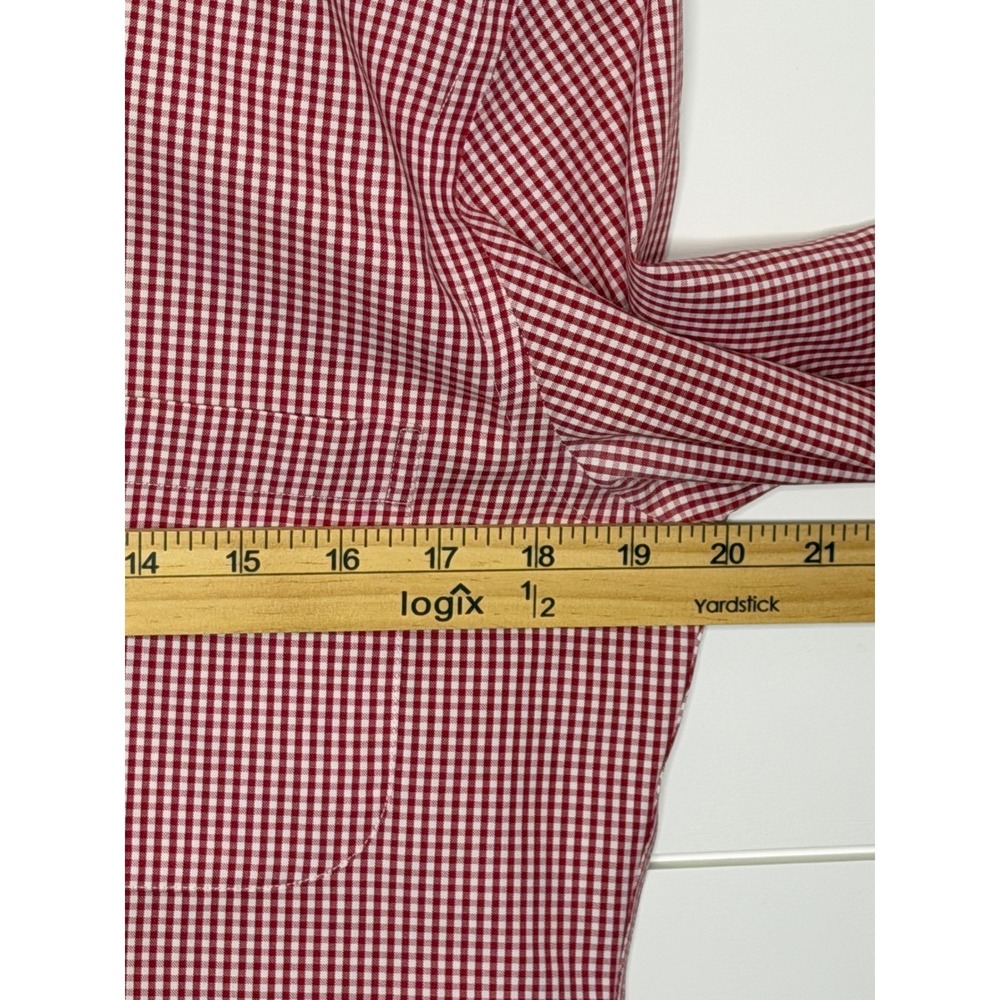 Brooks Brothers 346 Mens Small Slim Fit Red Gingham Non-Iron Cotton Button Down - Picture 4 of 5